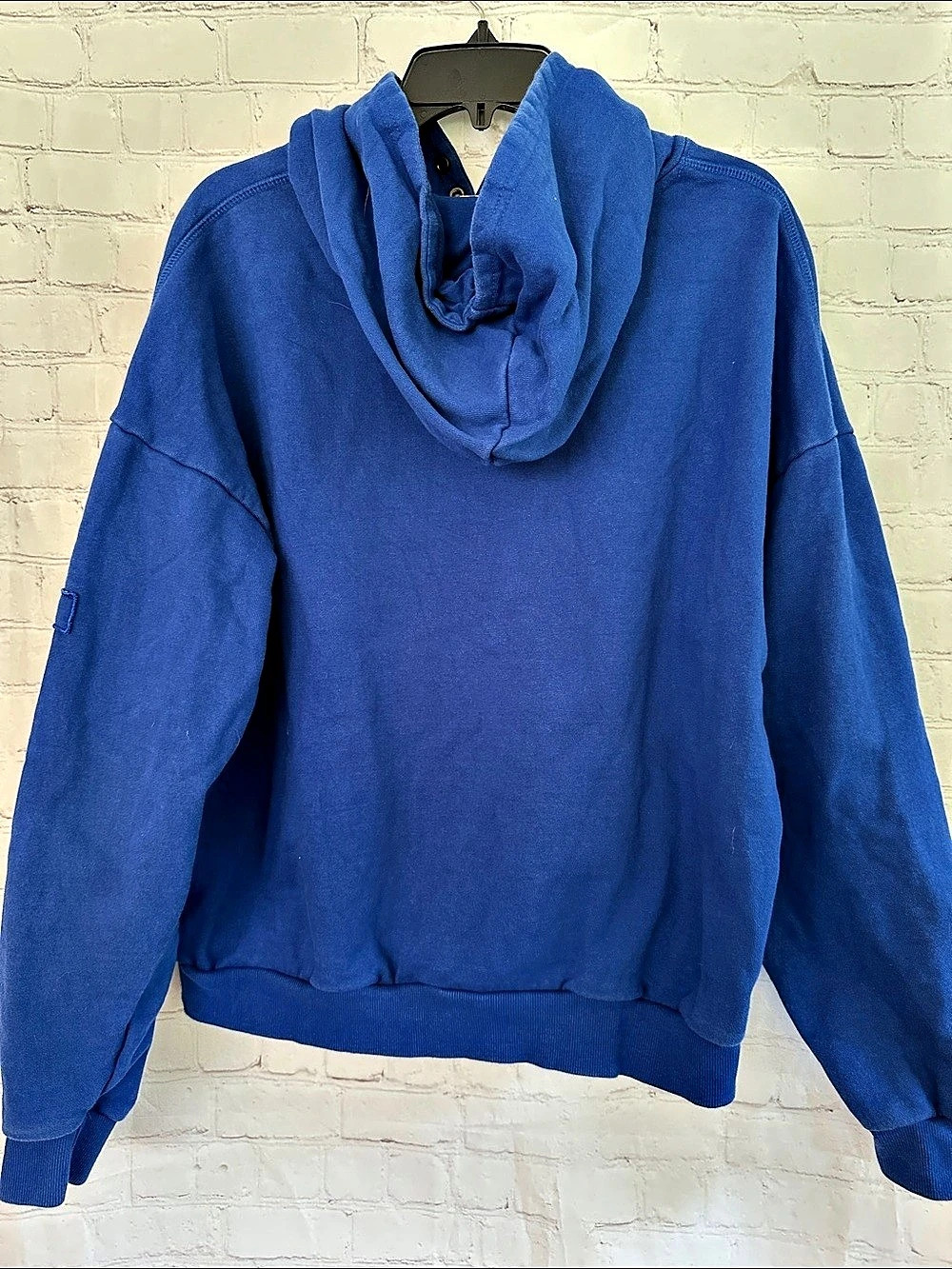 YoungLA Blue Graphic Pullover Hoodie with Kangaroo Pocket and Snaps at Neck S - Picture 2 of 12